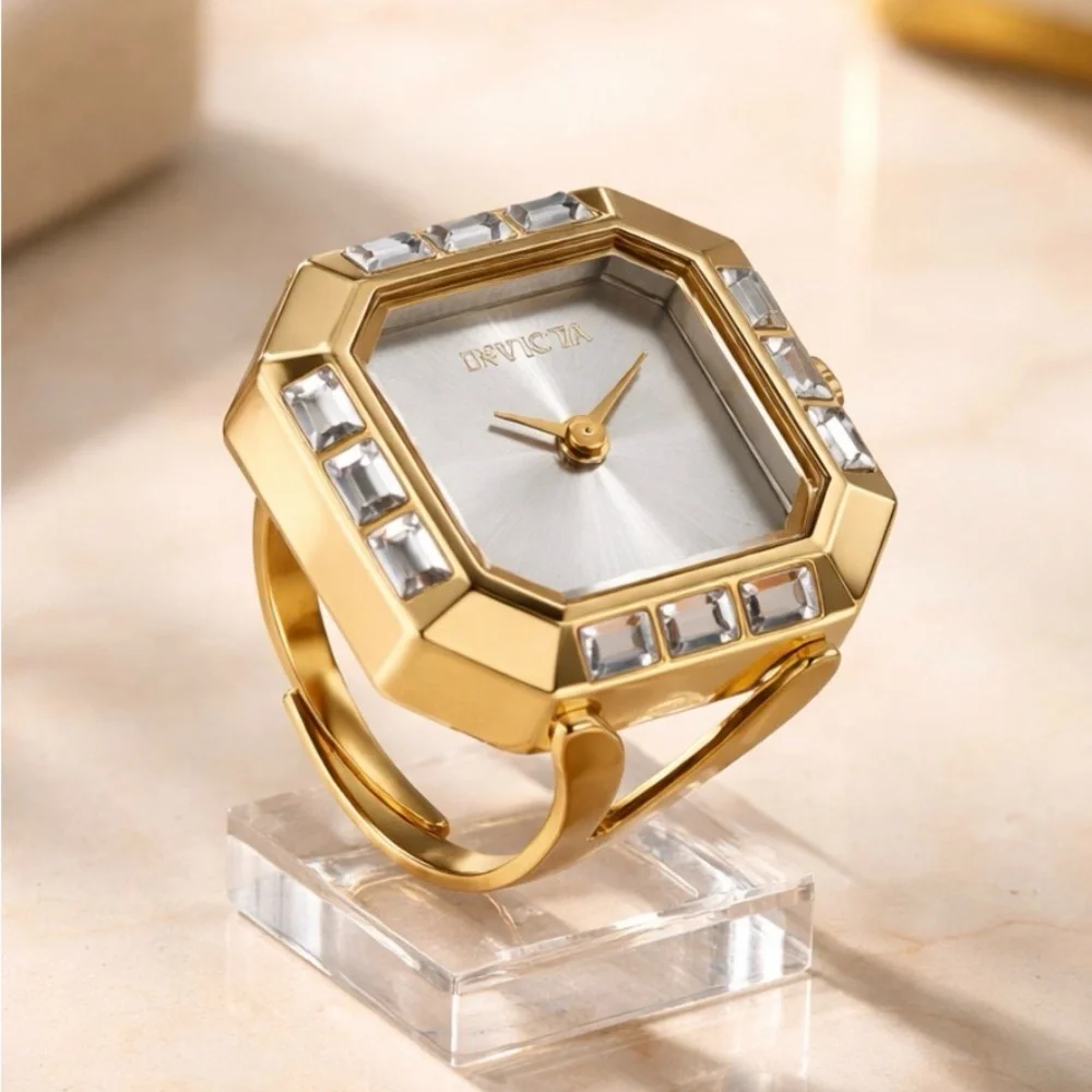 Invicta Mini Angel Women's Ring Watch - 21.5mm, Gold (49587)